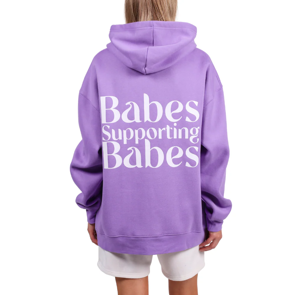 Brunette "Babes Supporting Babes" Big Sister Hoodie - Image 2