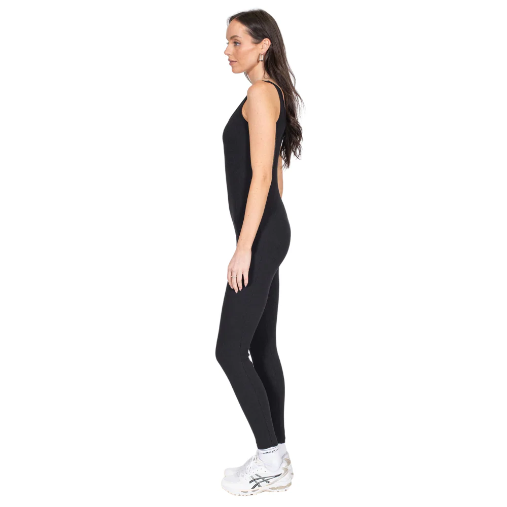 Brunette Ribbed Scoop Neck Jumpsuit - Image 2