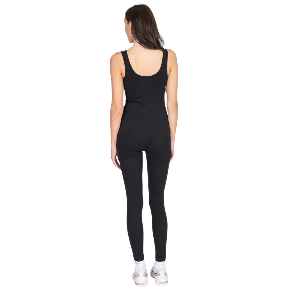 Brunette Ribbed Scoop Neck Jumpsuit - Image 3