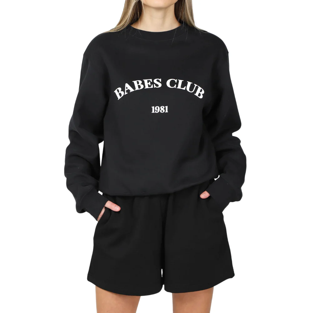 Brunette The "Babes Club" Best Friend Crew Neck Sweatshirt - Image 2