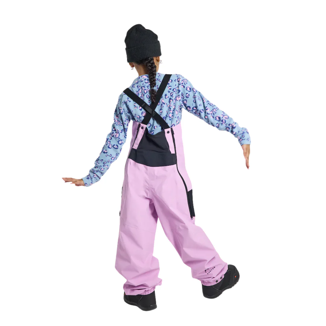 Burton Kids' Outbeam 3L Bib Pants - Orchid Purple / True Black - Image 2