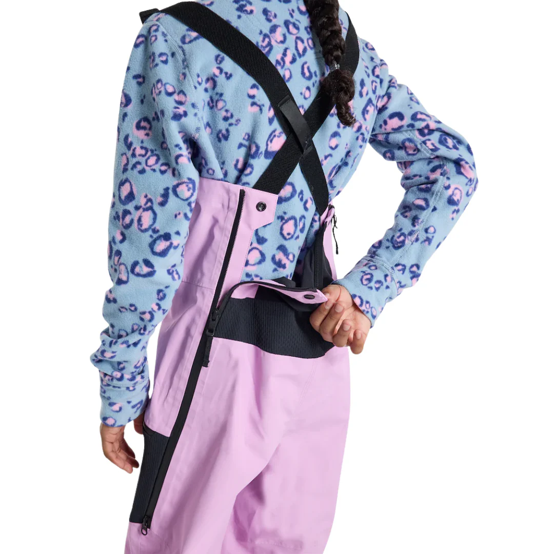 Burton Kids' Outbeam 3L Bib Pants - Orchid Purple / True Black - Image 4
