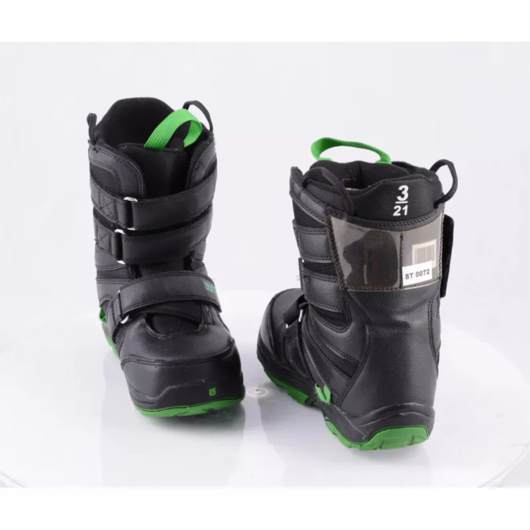 Burton - Kids' Progression XS Snowboard Boots - Black/Green - Image 2