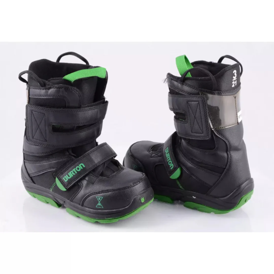 Burton - Kids' Progression XS Snowboard Boots - Black/Green - Image 3