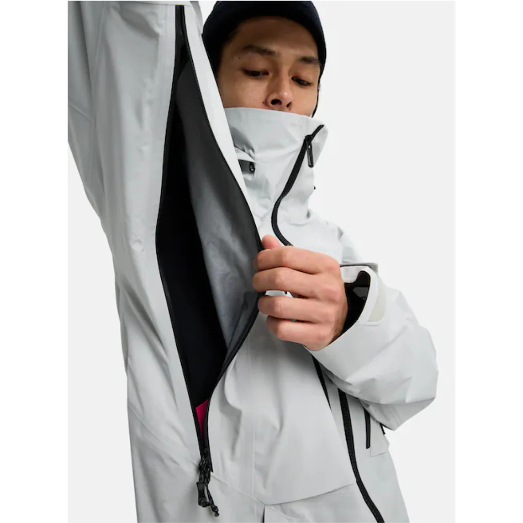Burton Men's [ak] Hover GORE‑TEX C-Knit 3L Stretch Jacket - Gray Cloud - Image 8
