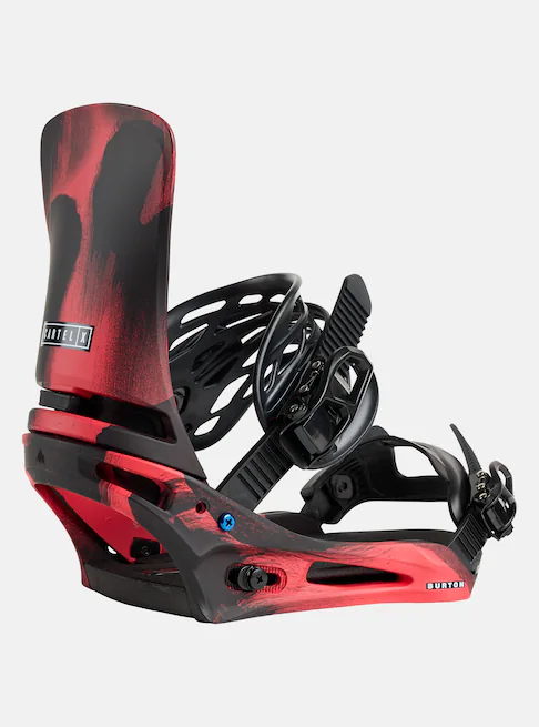 Burton Men's Caretl X Snowboard Binding -Black/Red - Image 2