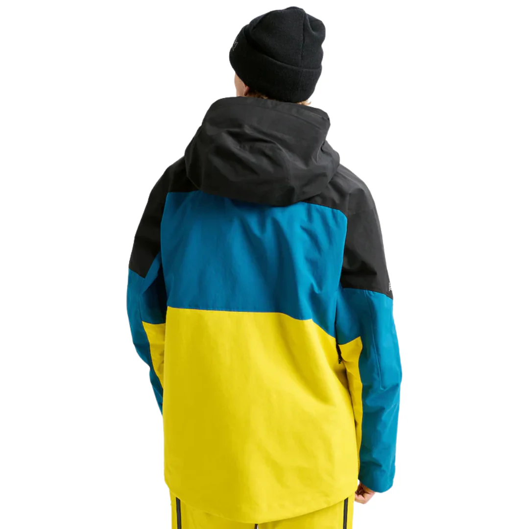 Burton Men's Men's [ak] Swash GORE-TEX Jacket - True Black/Blue Teal/Atomic Yellow - Image 3