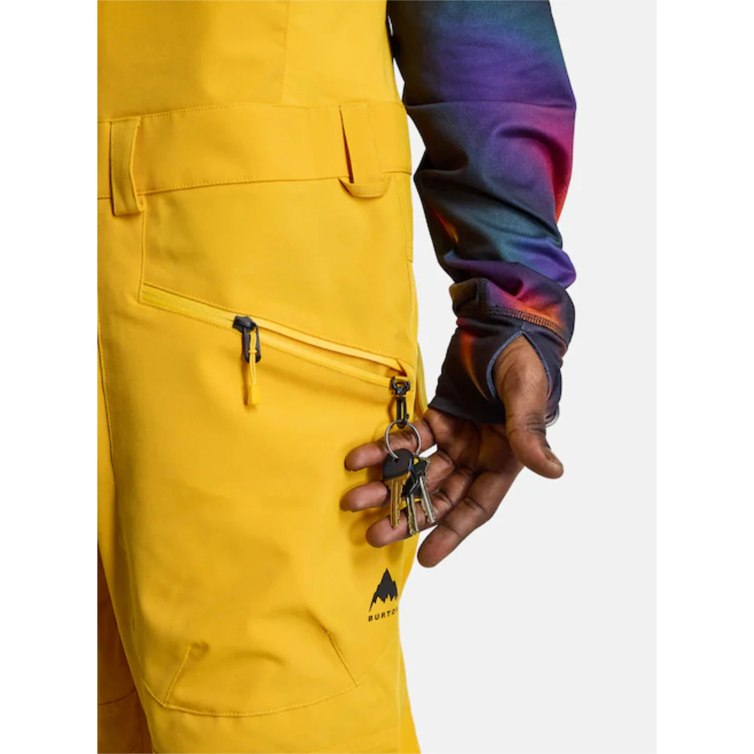 Burton Men's Reserve 2L Bib Snowpants-Golden Rod - Image 5