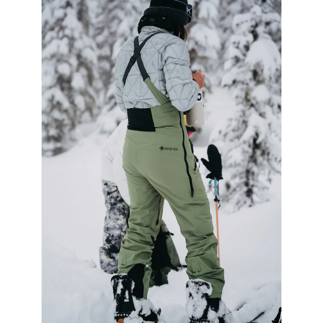 Burton Women's [ak] GORE-TEX 2L Kimmy Bib Pant - Hedge Green - Image 2