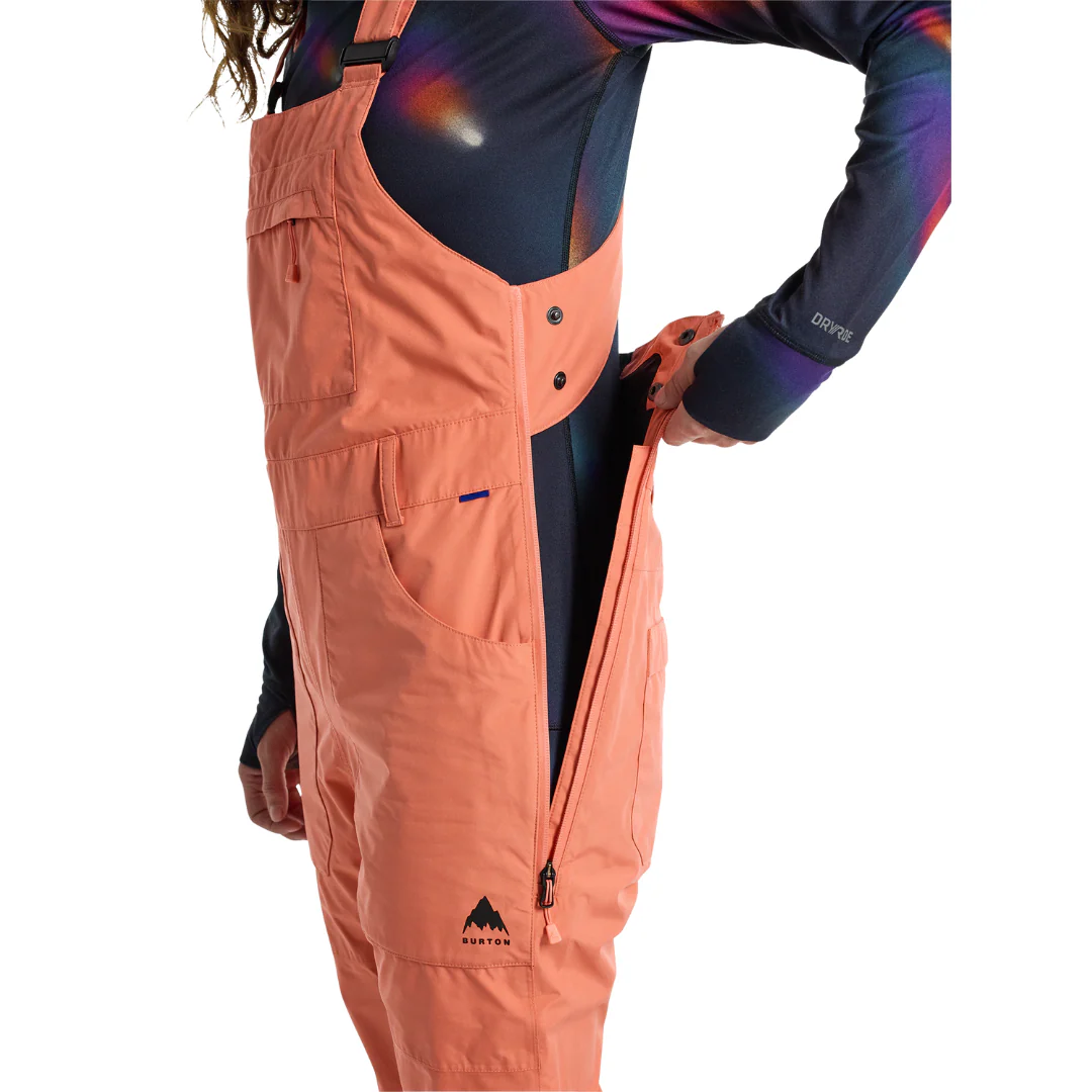 Burton Women's Avalon GORE-TEX 2L Bib Pants- Peach Echo - Image 3