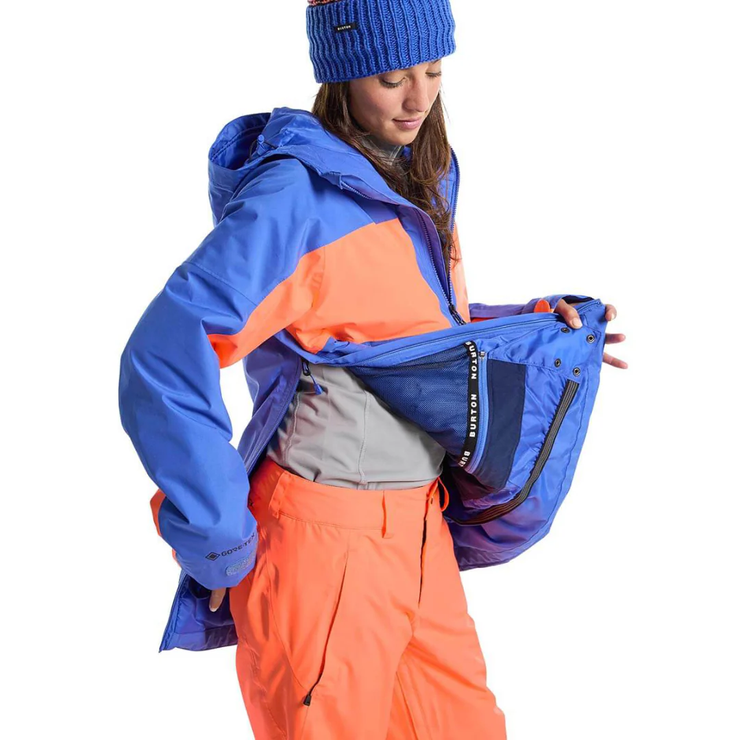 Burton Women's Pillowline GORE-TEX 2L Anorak Jacket -Amparo Blue / Tetra Orange - Image 5