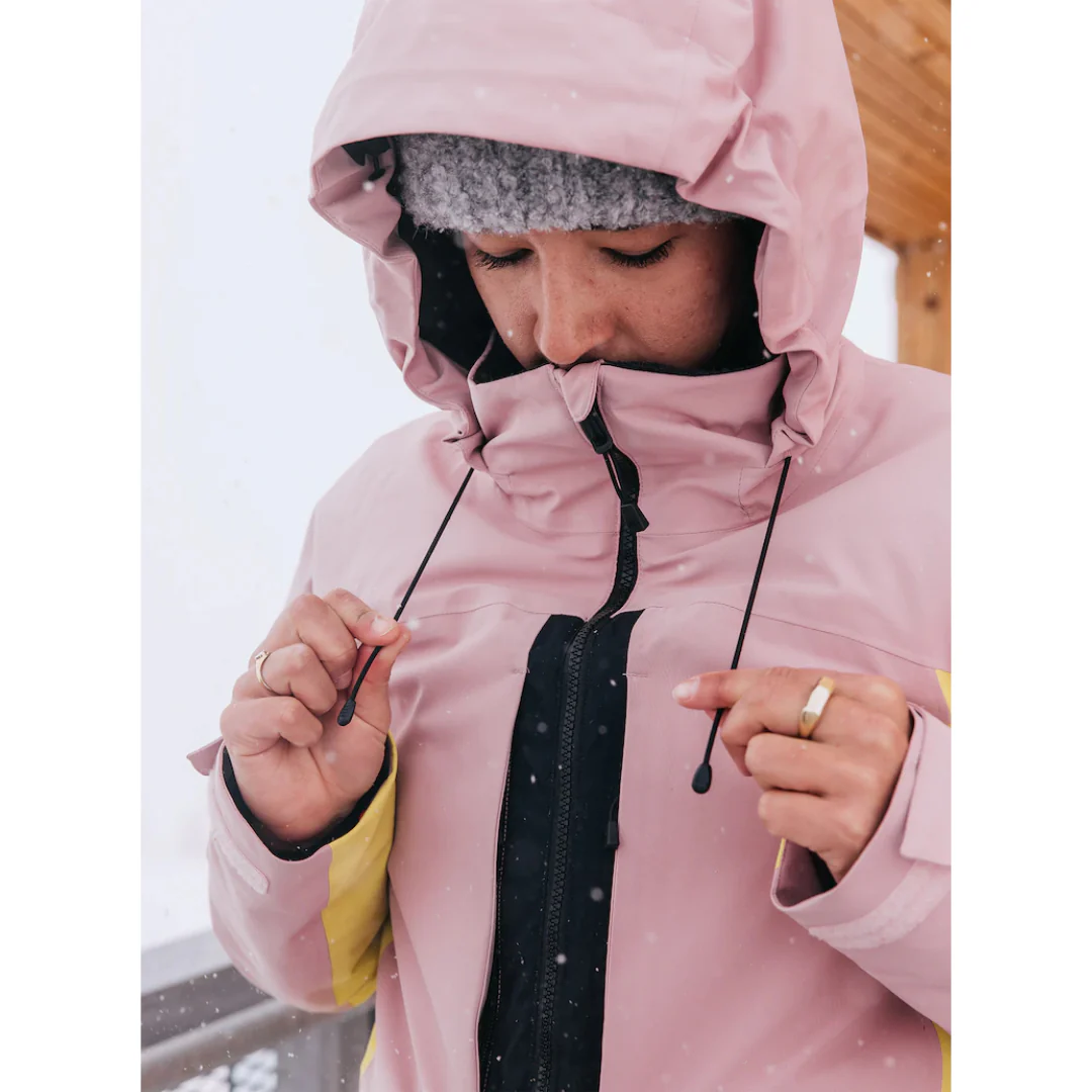 Burton Women's Prowess 2.0 2L Jacket - Powder Blush / Sulfur / True Black - Image 5