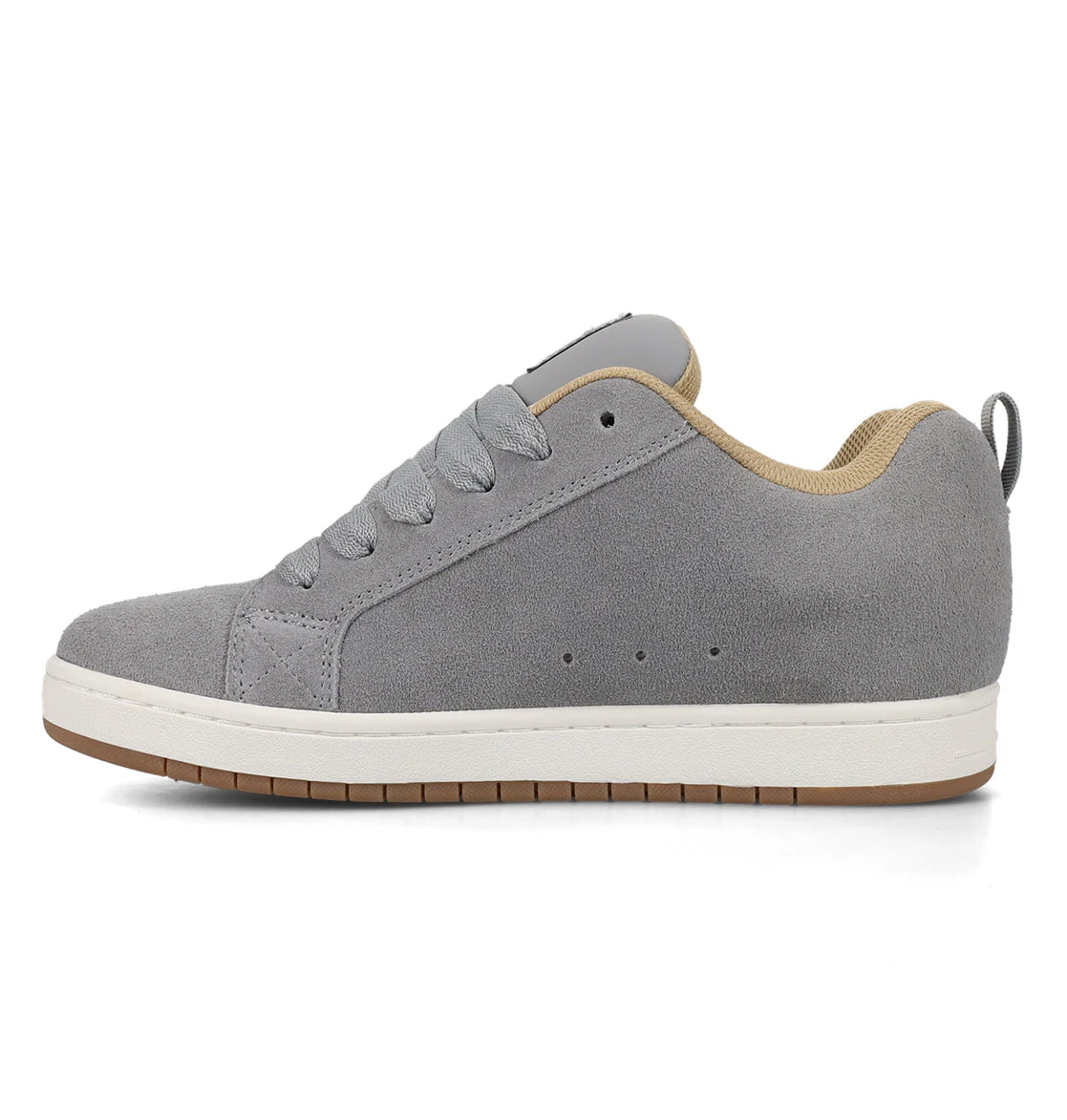 DC Men's Court Graffik SE Shoes- Light Grey/Tan/Gum - Image 5