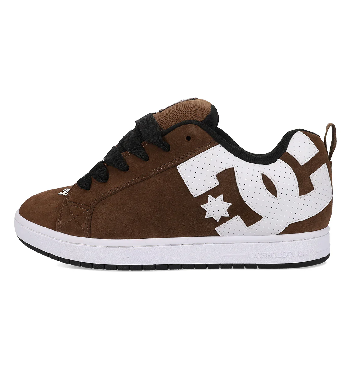 DC Men's  Court Graffik Se Skate Shoes - Brown/White - Image 2
