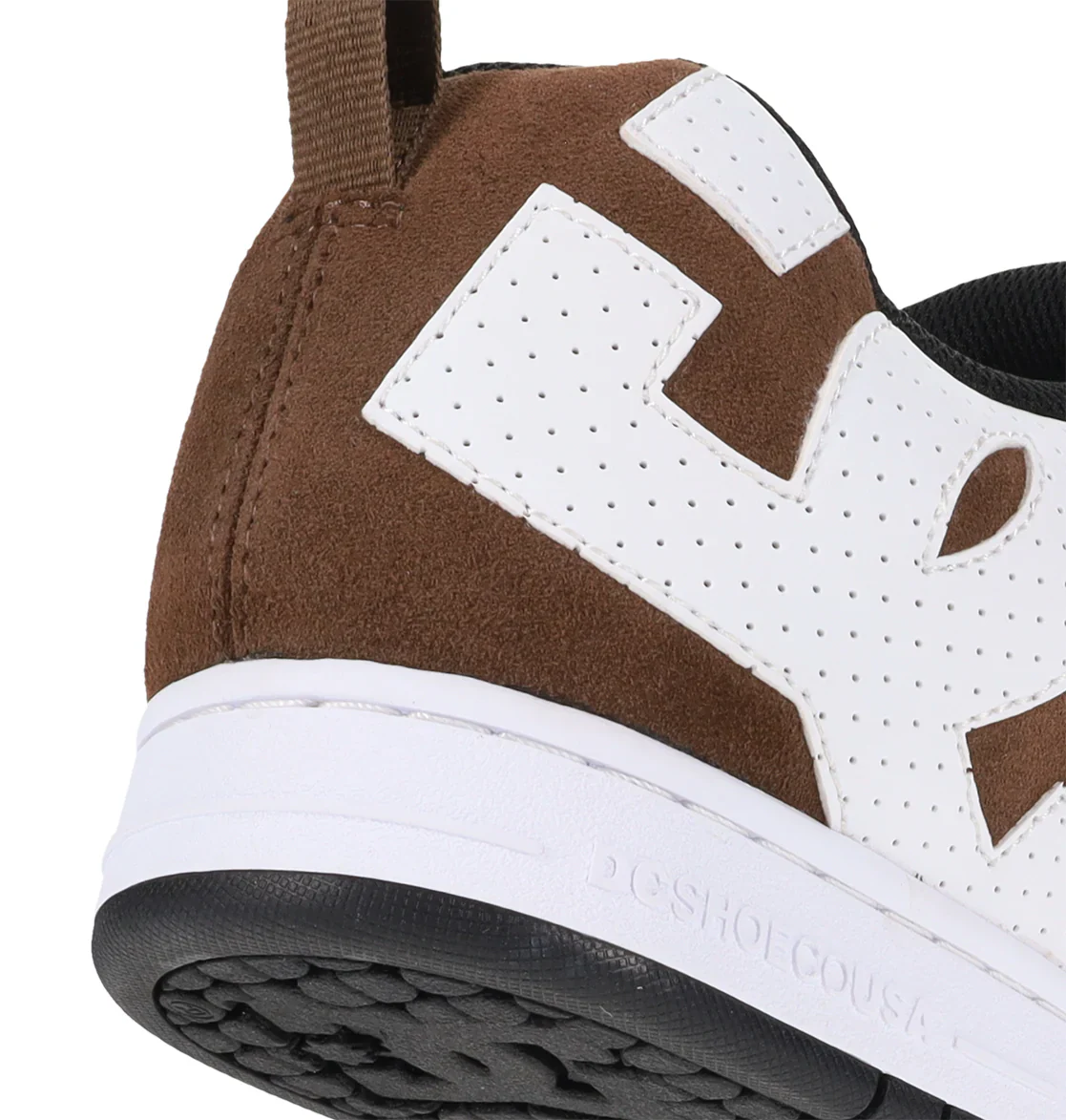 DC Men's  Court Graffik Se Skate Shoes - Brown/White - Image 3