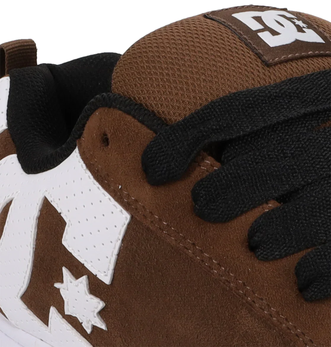 DC Men's  Court Graffik Se Skate Shoes - Brown/White - Image 4