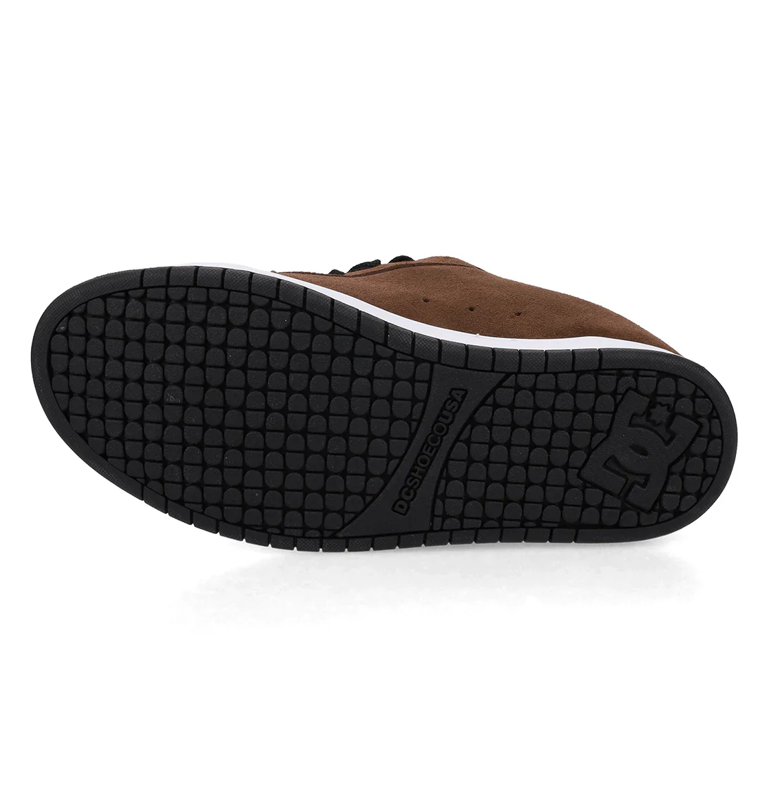 DC Men's  Court Graffik Se Skate Shoes - Brown/White - Image 5