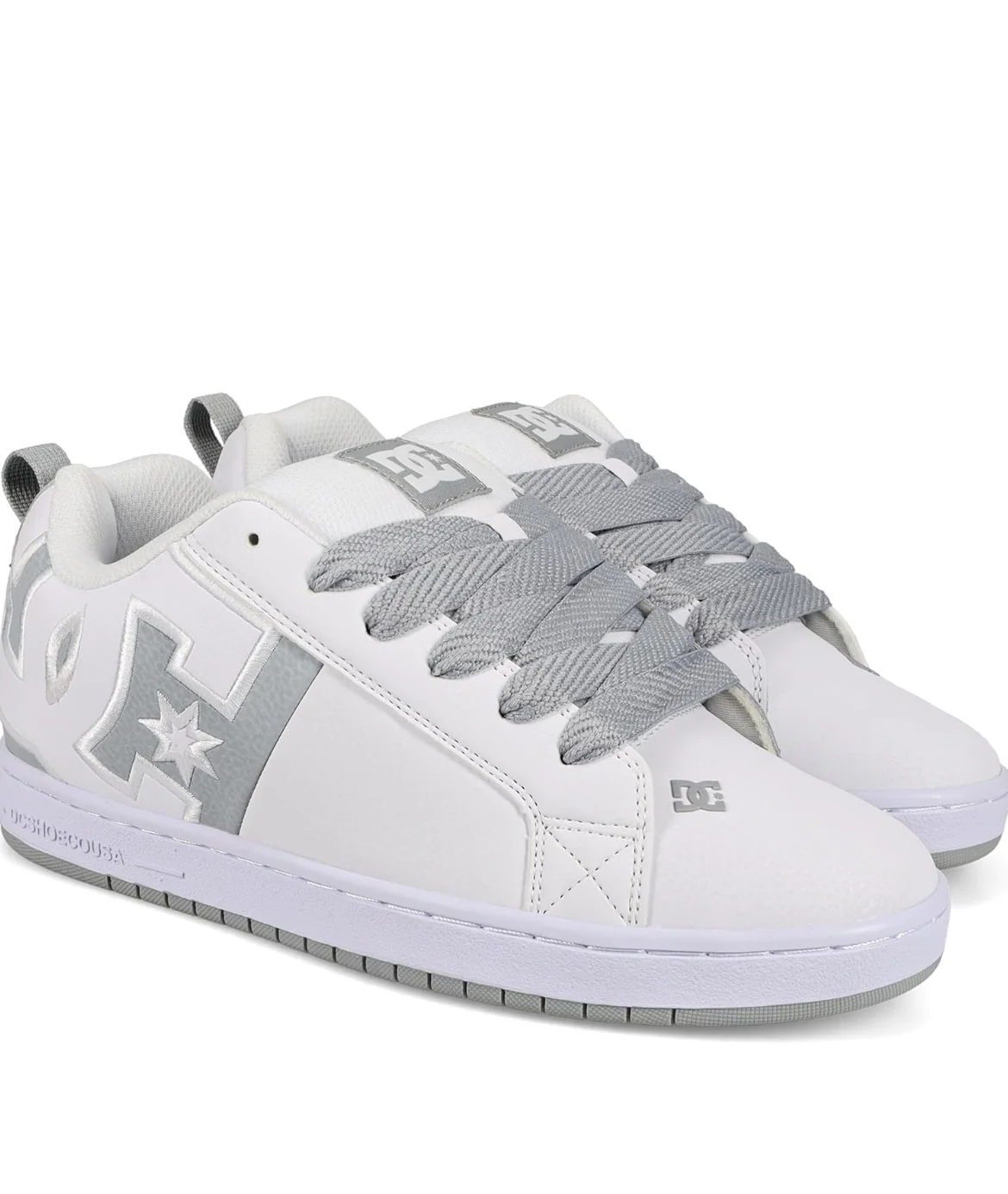 DC Men's Court Graffik SQ Shoes - White/Grey
