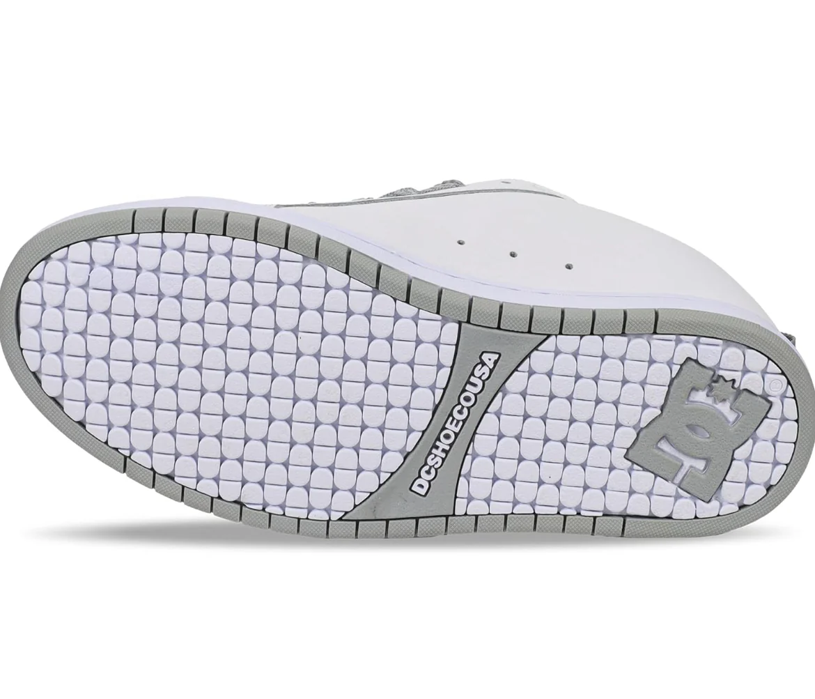 DC Men's Court Graffik SQ Shoes - White/Grey - Image 3