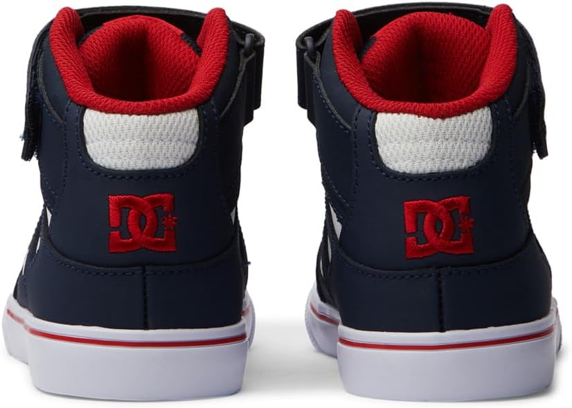 DC Pure Boys High Tops Shoes -DC Navy/Athletic Red - Image 3