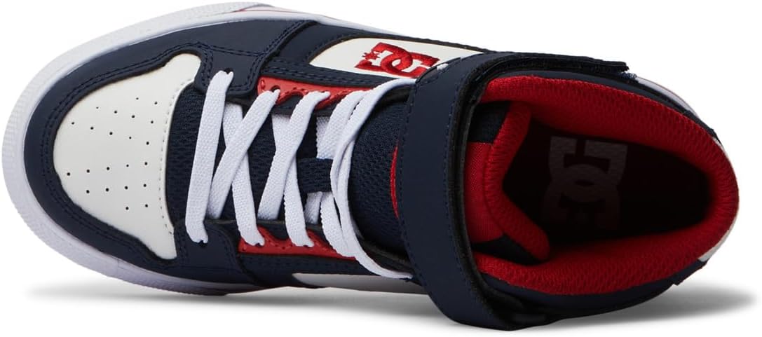 DC Pure Boys High Tops Shoes -DC Navy/Athletic Red - Image 4