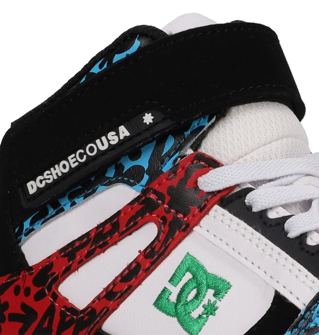DC Youth Hi Top EV Shoes - Blue/Red/White - Image 6