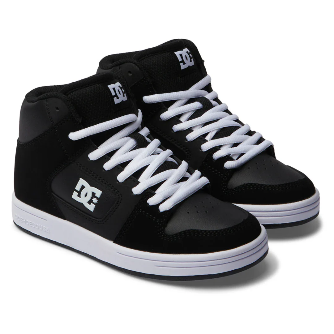DC Youth Manteca 4 Hi Shoes - Black/Black/White - Image 2