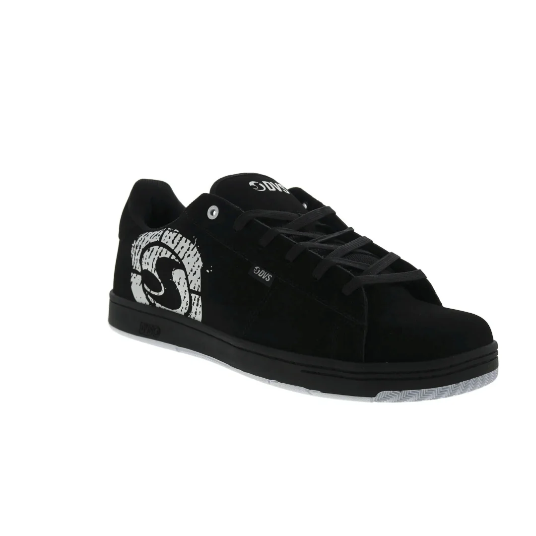 DVS Men's Revival Skate Shoe - Black & White Nubuck - Image 2