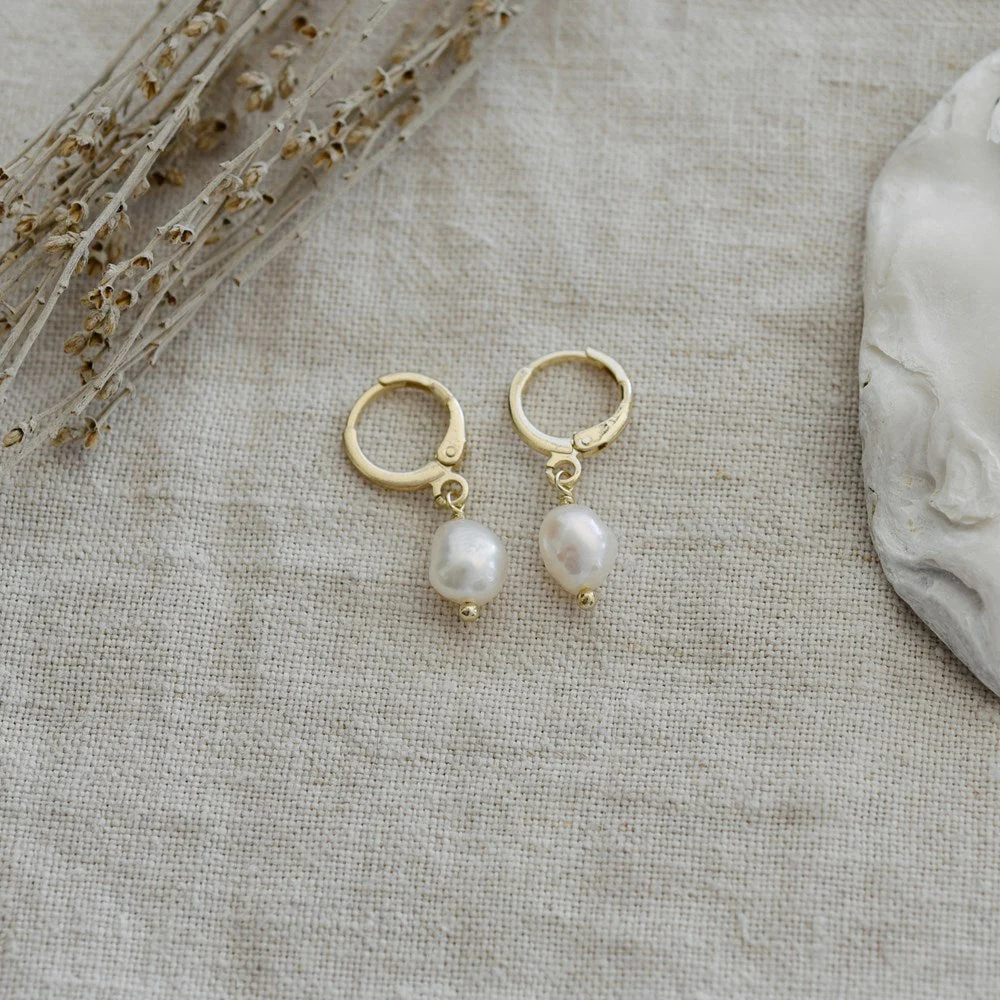 Glee Bellamy Hoops - White Pearl - Image 3