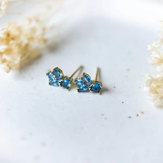 Glee Deco Studs - Sky Blue