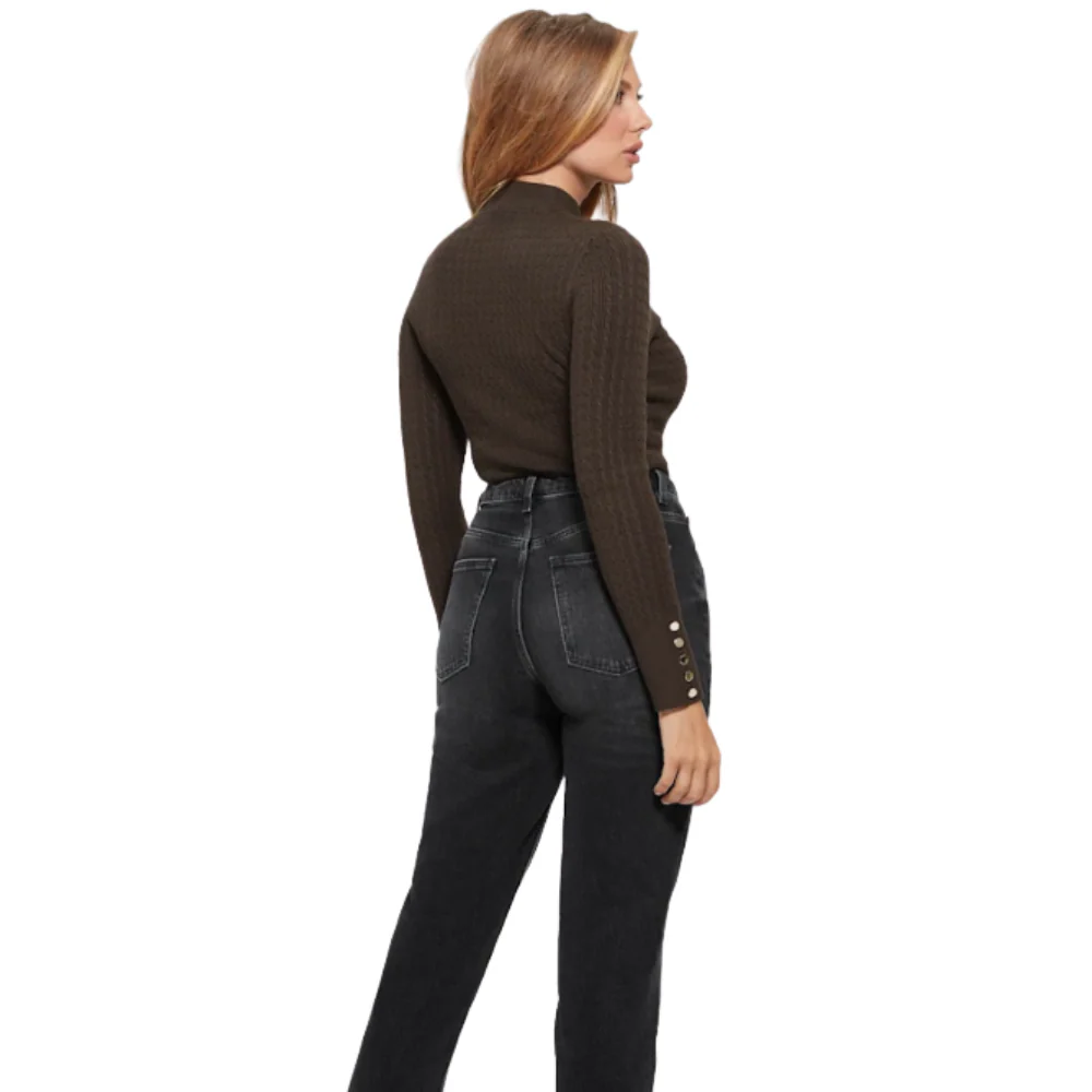 Guess Bettie Cable Mock Neck Sweater - Image 2