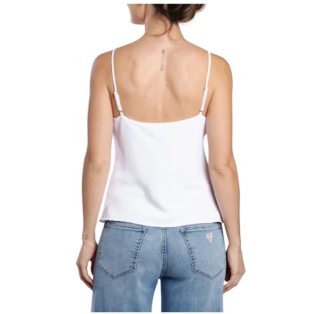 Guess Women's Shirt Caroline Logo Plate Cami - Image 2