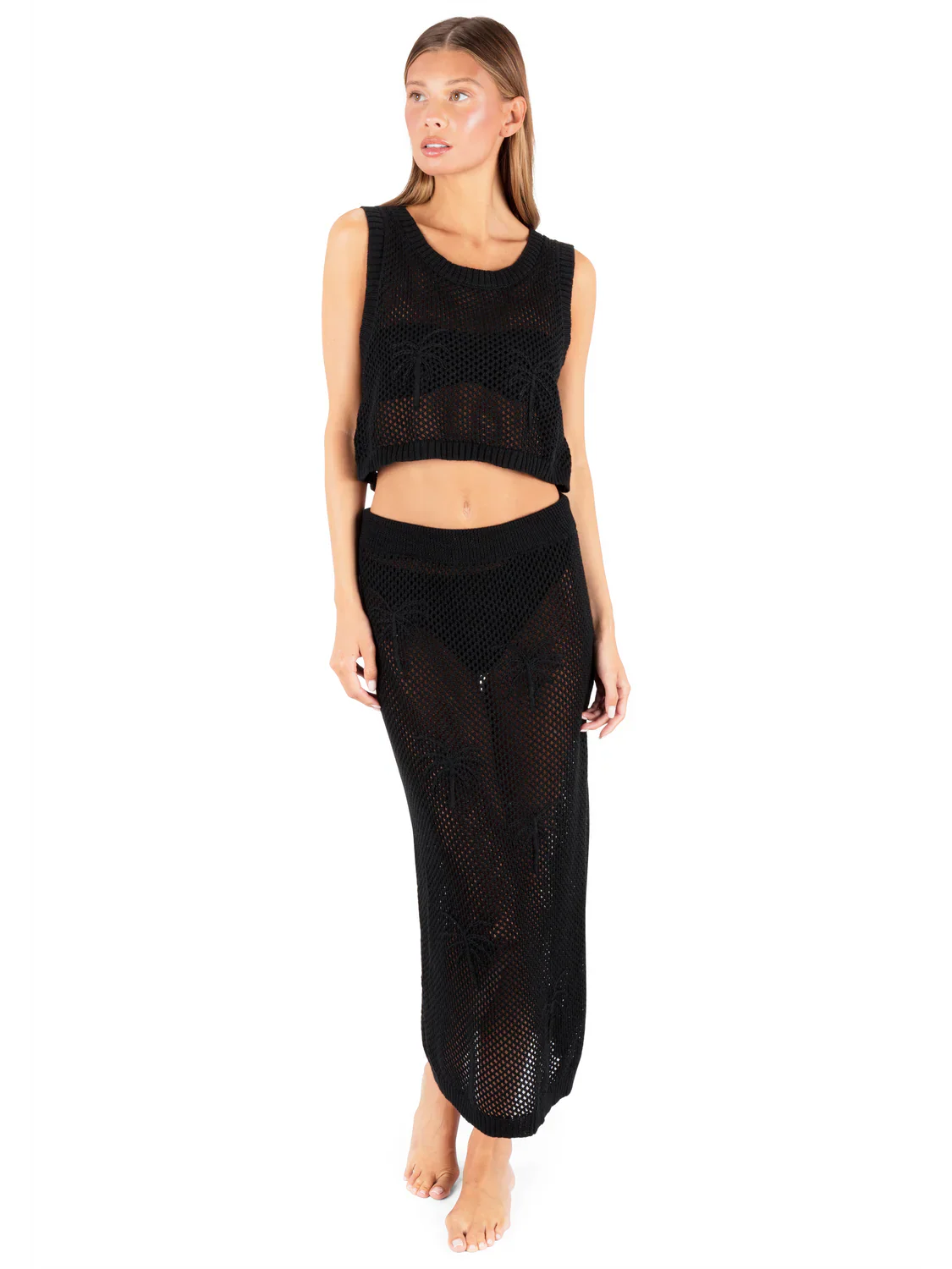 Hurley Women's Embroidered Crochet Skirt