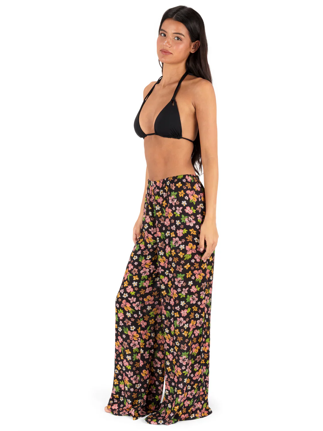 Hurley Women's Hibiscus Dream Beach Pant - Black Floral - Image 3