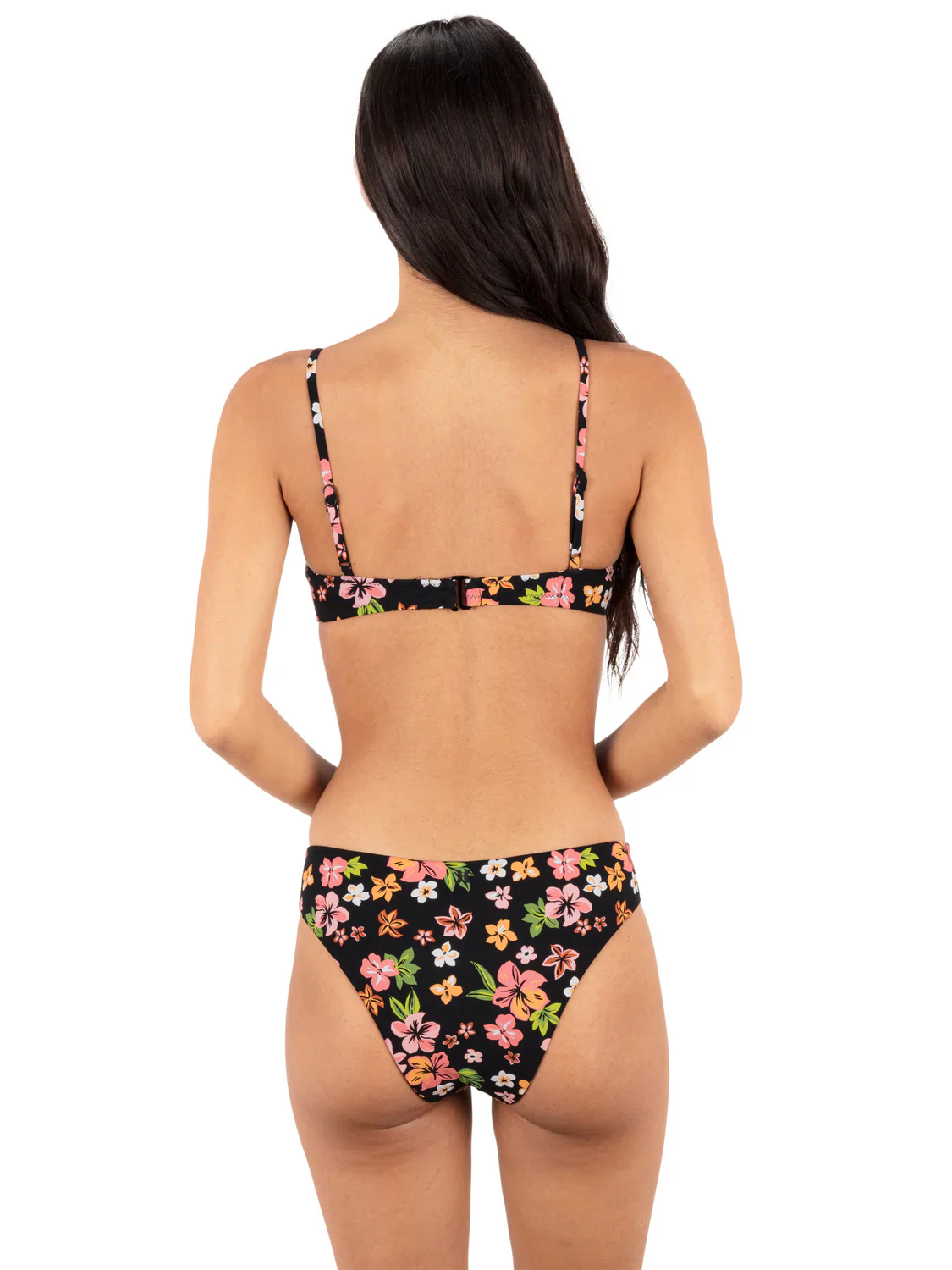 Hurley Women's Max Hibiscus Dream Bralette - Black Floral - Image 2