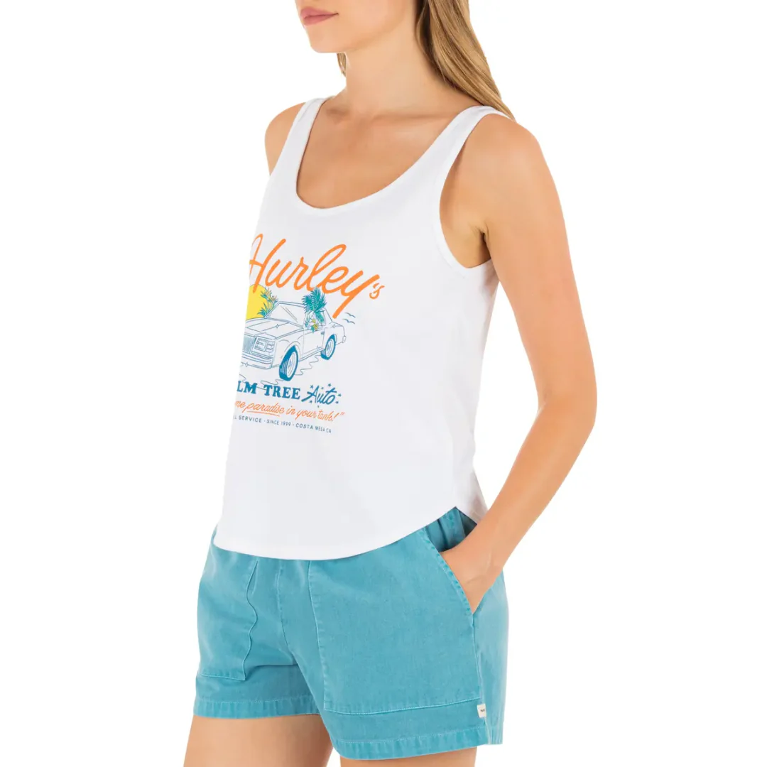 Hurley Women's Palm Tree Auto Scoop Hem Tank - Image 2