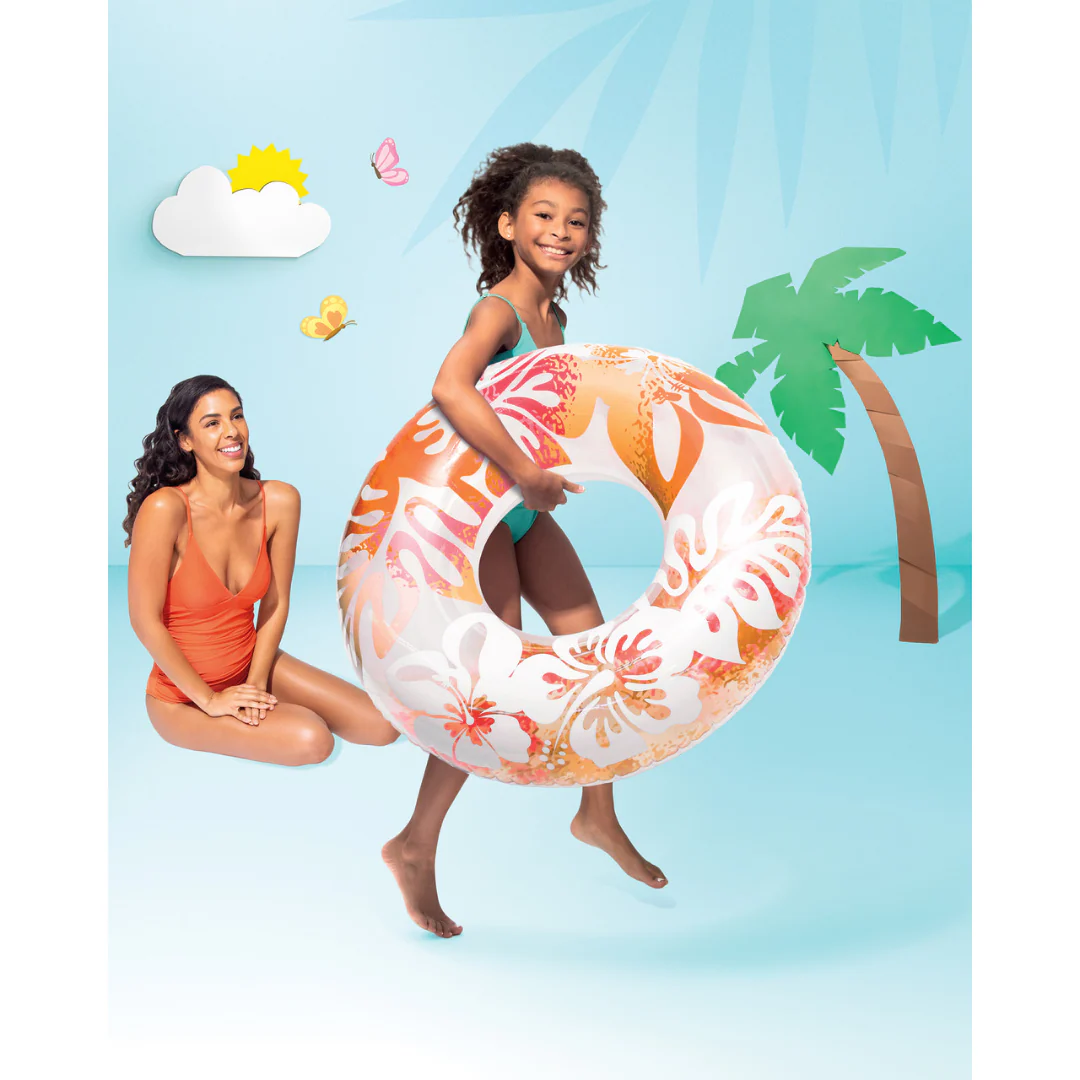 Intex Clear Tropical Color Inflatable Pool Swim Tubes - Assortment - Image 3