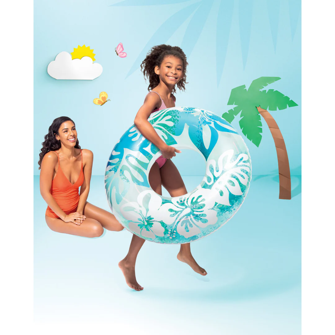 Intex Clear Tropical Color Inflatable Pool Swim Tubes - Assortment - Image 4
