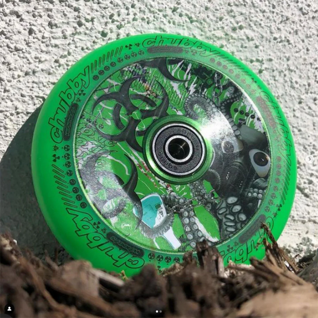 Chubby Lab Neon Green 110mm - Single Wheel - Image 3