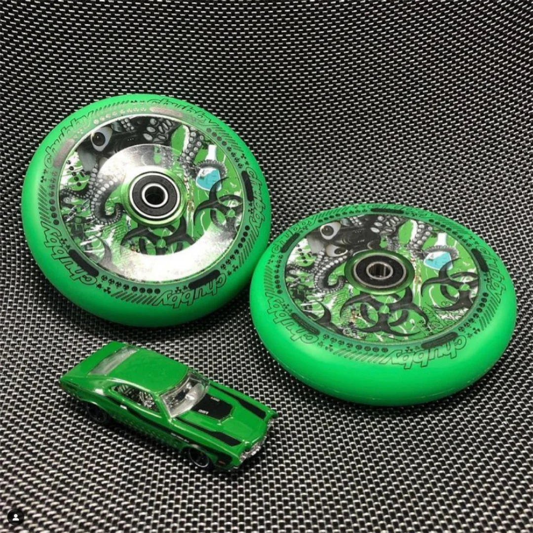 Chubby Lab Neon Green 110mm - Single Wheel - Image 4