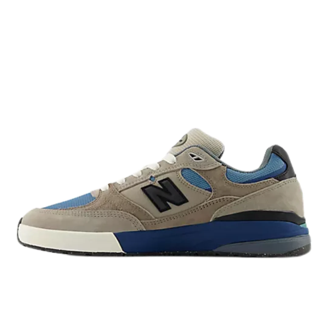 New Balance Men's 933 Reynolds Shoes - Mushroom/Light Blue - Image 2