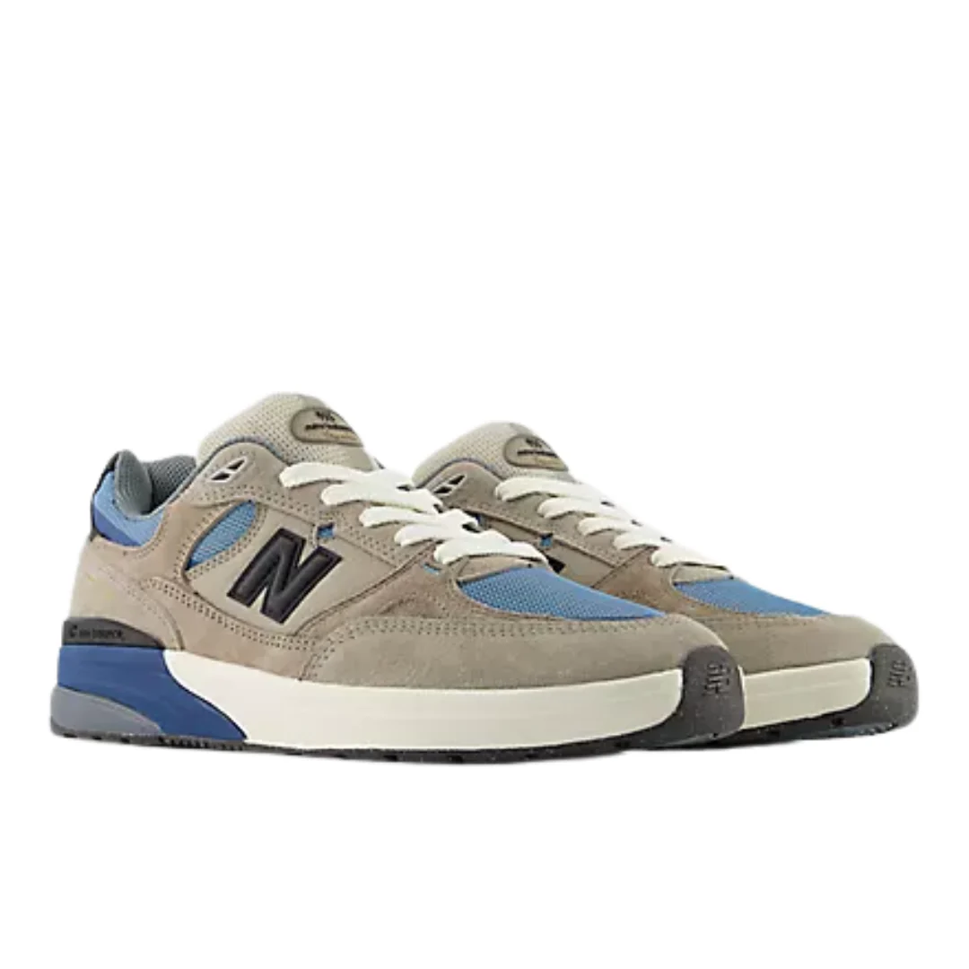 New Balance Men's 933 Reynolds Shoes - Mushroom/Light Blue - Image 3