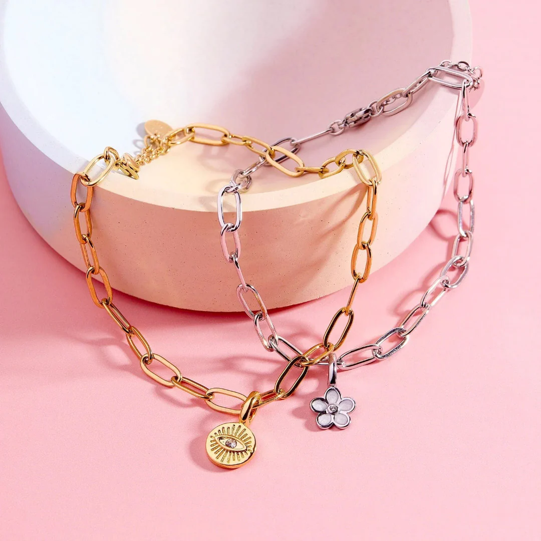 Pura Vida Paperclip Chain Anklet - Image 4