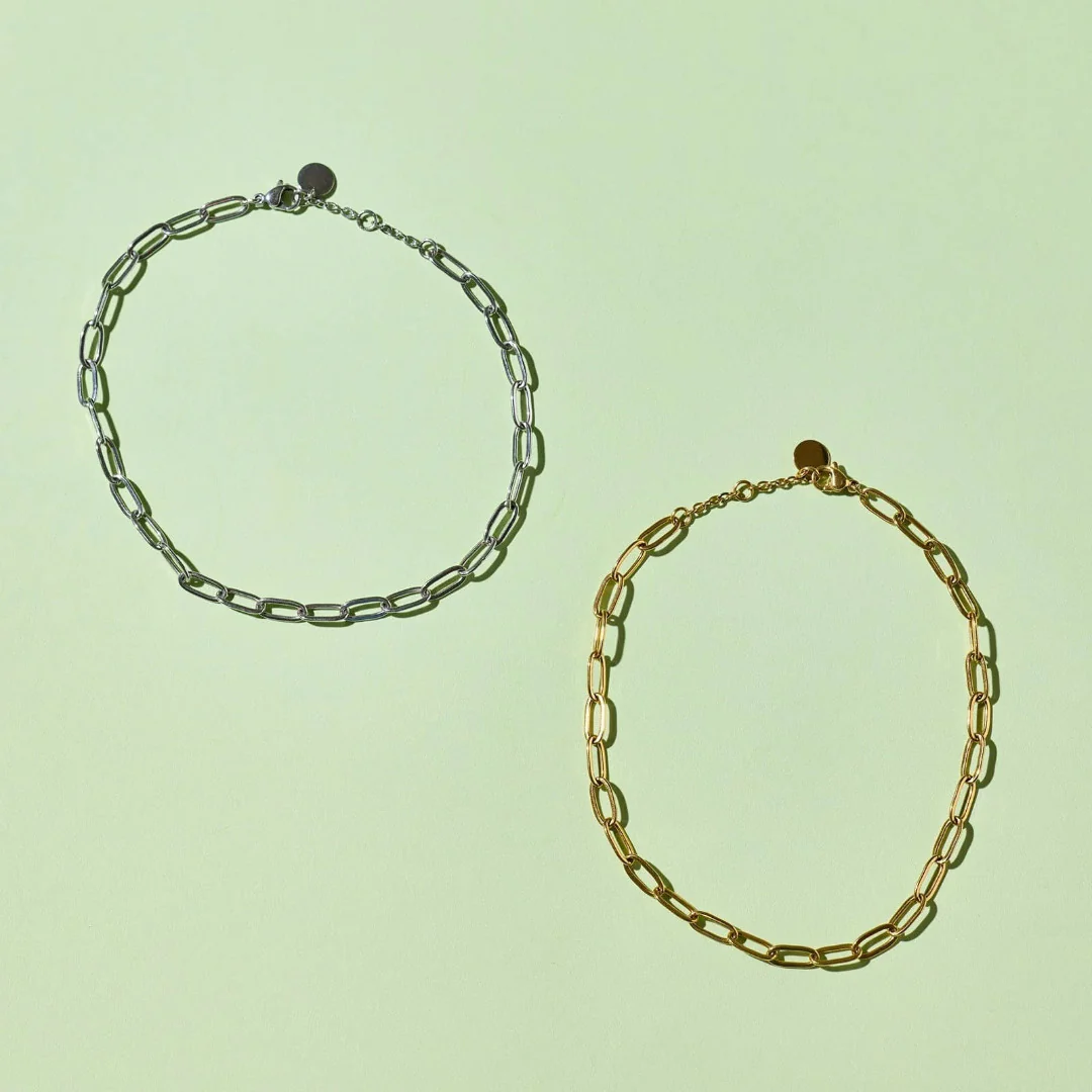 Pura Vida Paperclip Chain Anklet - Image 5