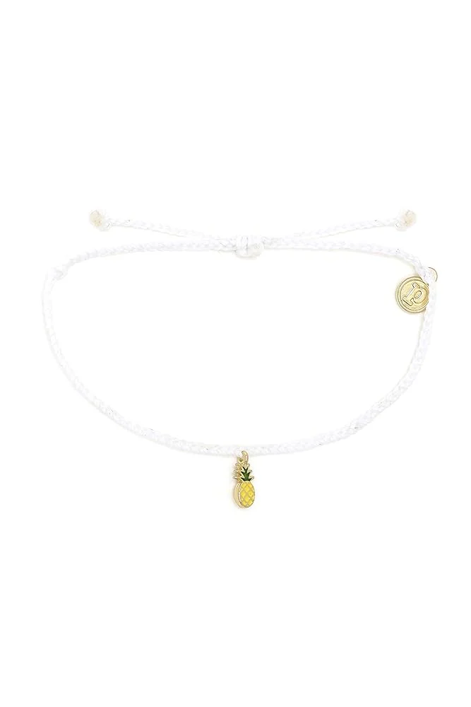 Pura Vida Silver Enamel Pineapple BB