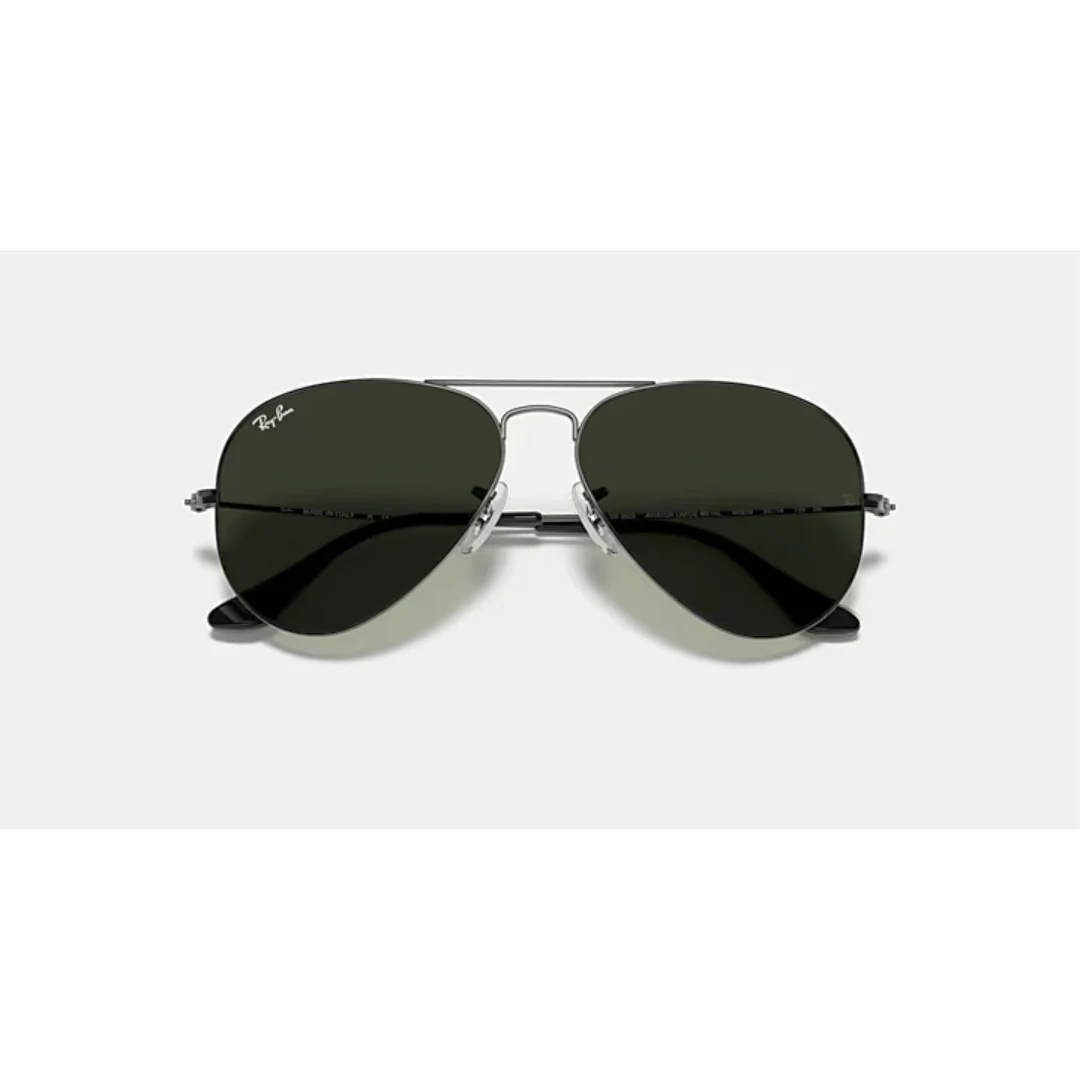 Ray Ban Aviator Classic Large Gunmetal G-15 Green - Image 5