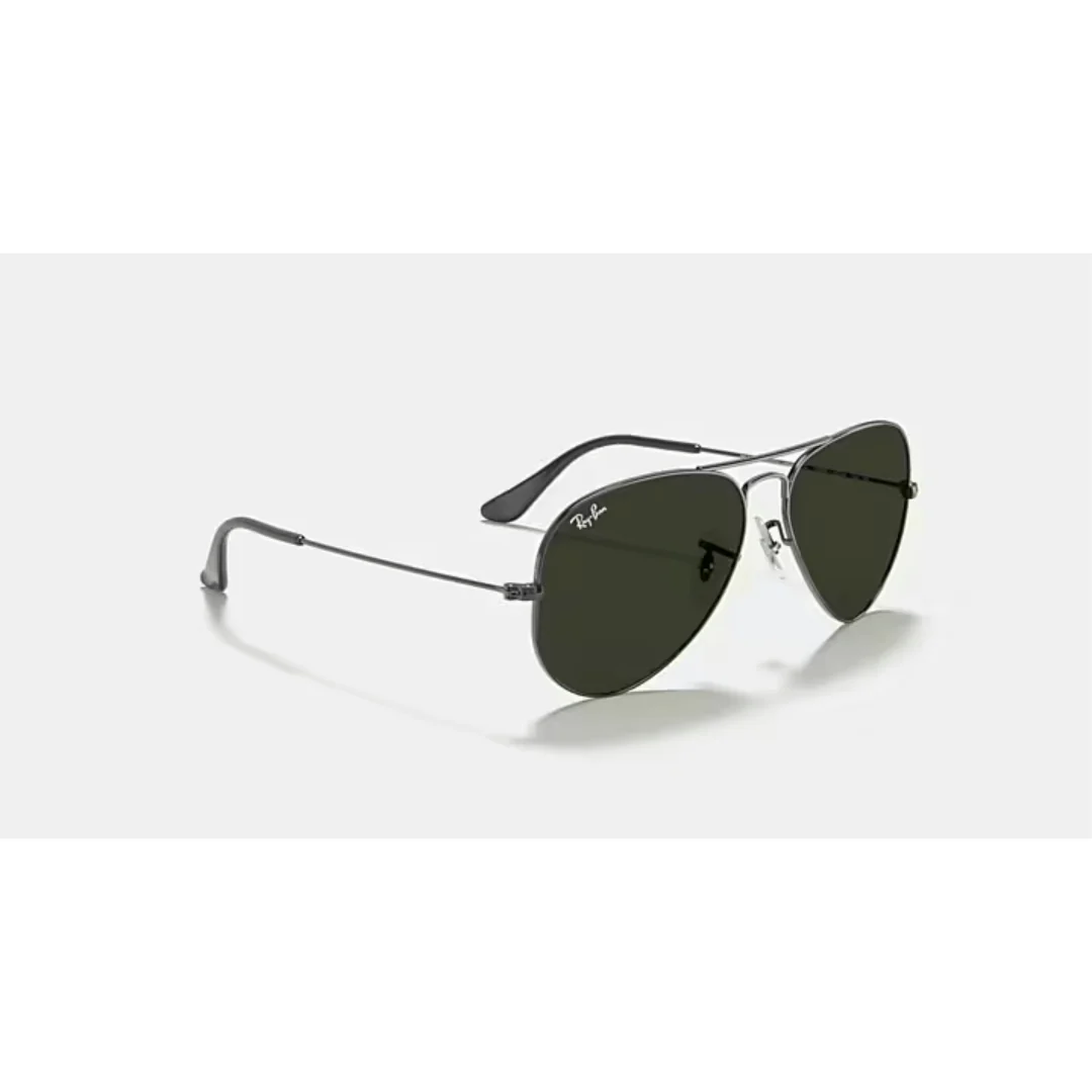 Ray Ban Aviator Classic Large Gunmetal G-15 Green - Image 6