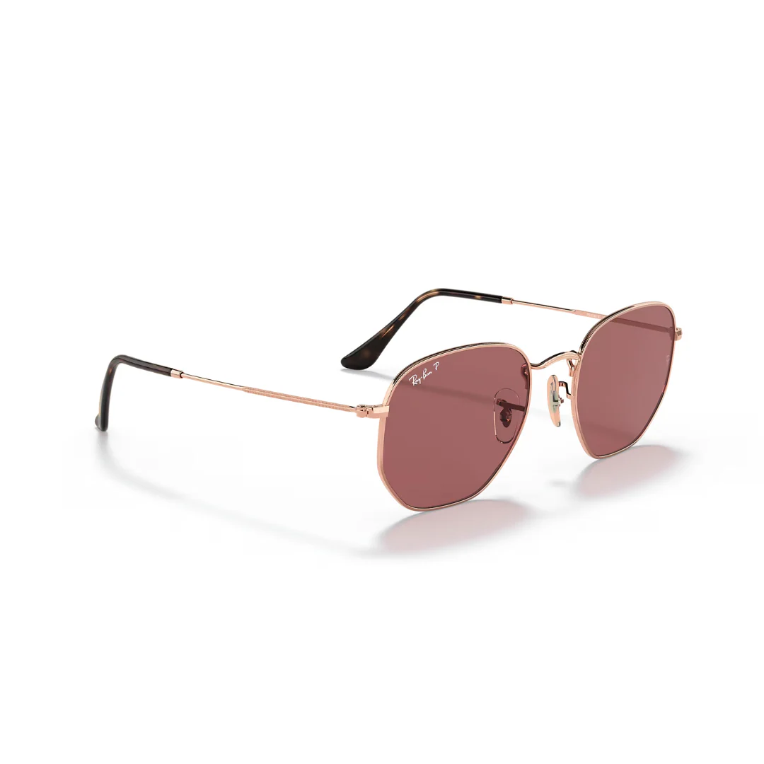 Ray Ban Hexagonal - Rose Gold, Polar Purple - Image 3