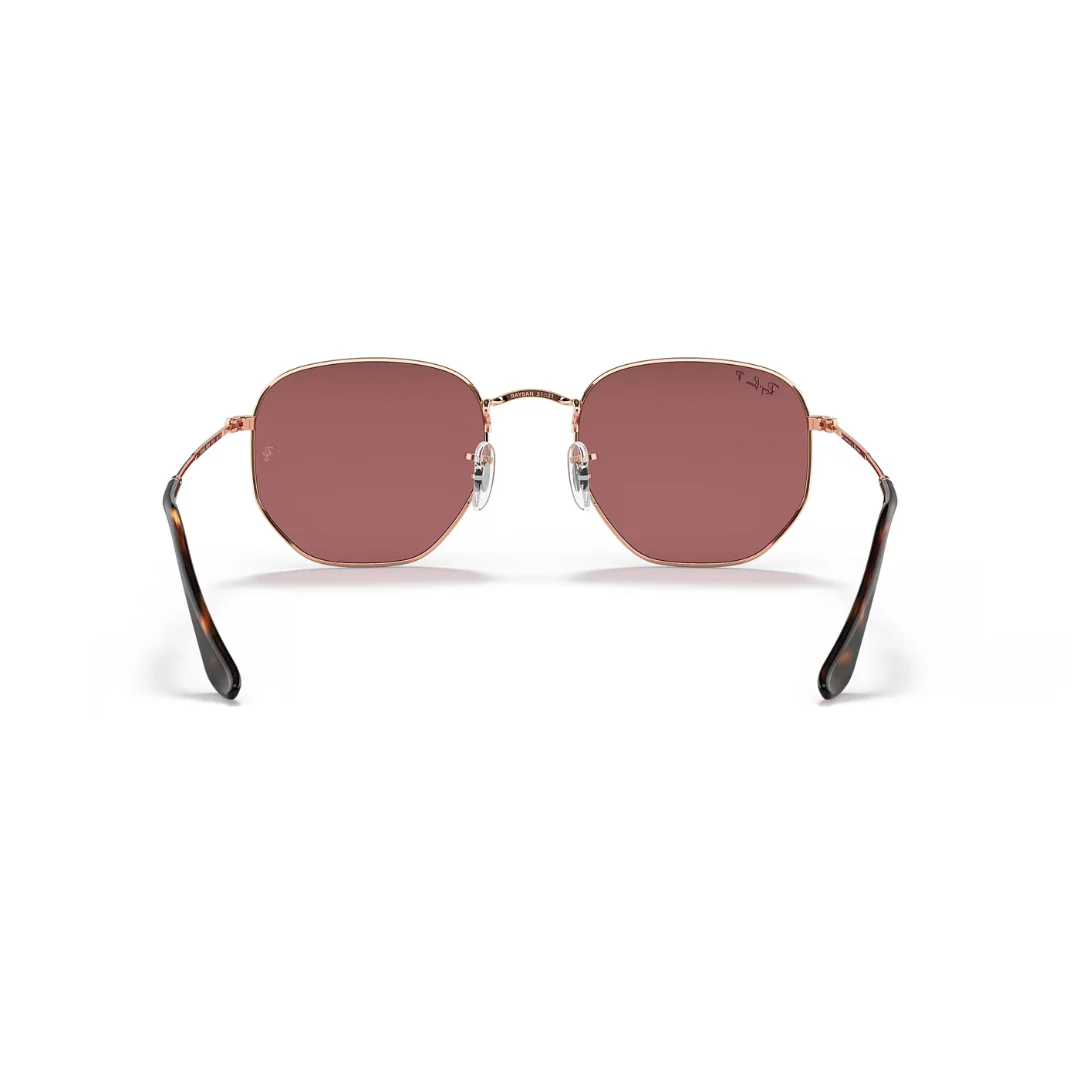 Ray Ban Hexagonal - Rose Gold, Polar Purple - Image 4