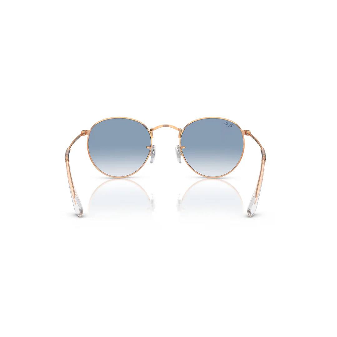 Ray Ban Round Metal - Rose Gold, Clear and Blue Gradient - Image 4
